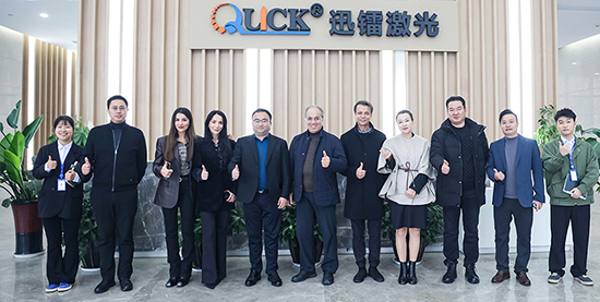 Liu Jingwen, the Chief Representative of the European Commission in Germany, visited and investigated QUICK LASER with overseas clients!